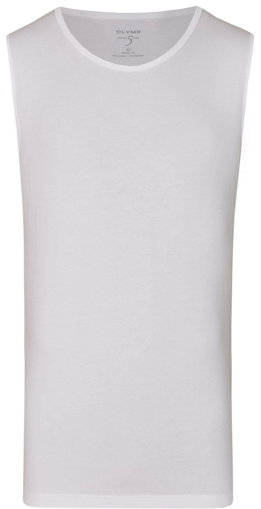 T-Shirts & Polos OLYMP Rundhals-Ausschnitt | Olymp Level Five Body Fit - Tank Top - Rundhals - Weis