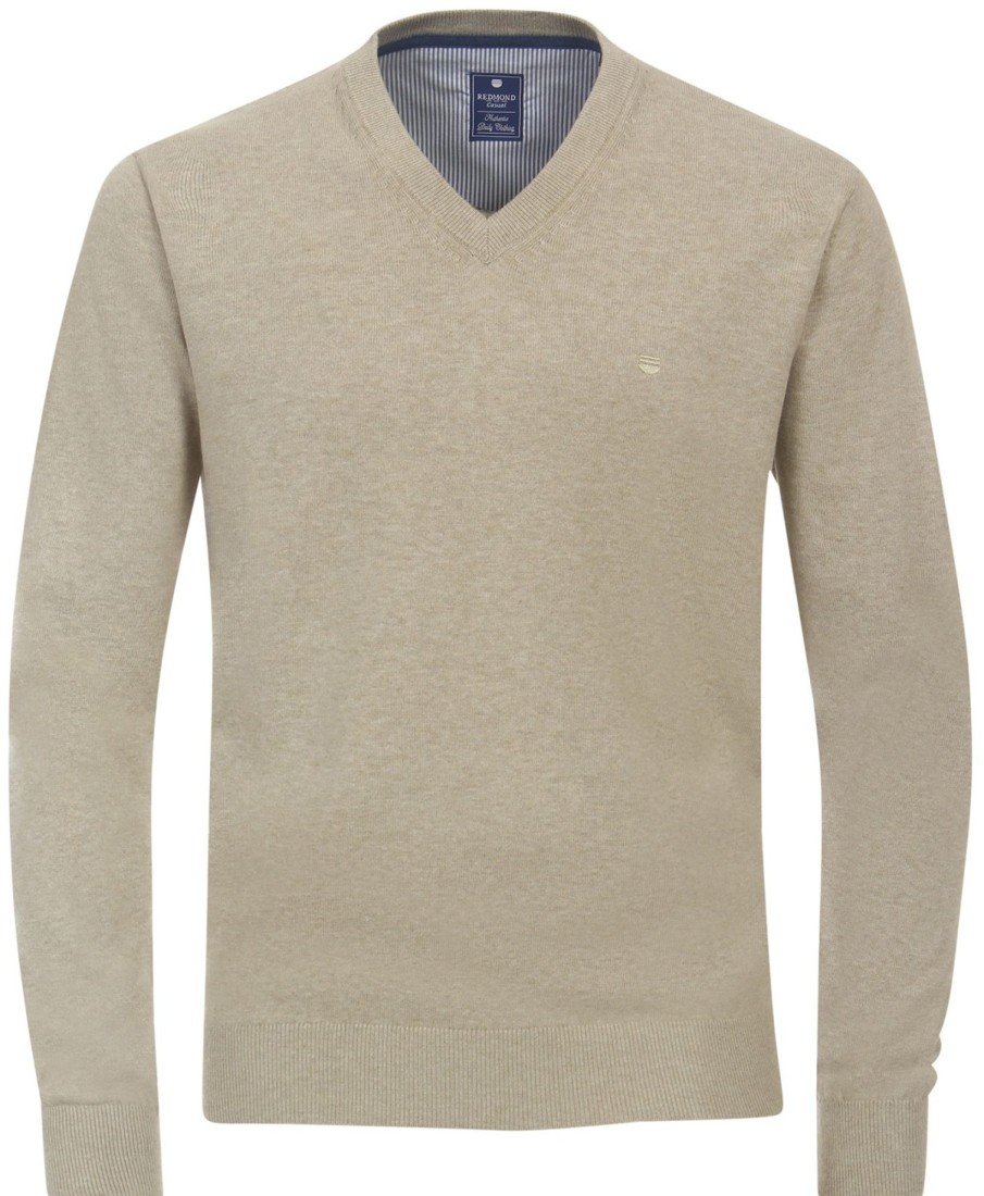 Pullover & Strick Redmond | Redmond Pullover - V-Ausschnitt - Beige