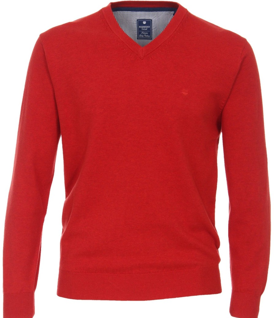 Pullover & Strick Redmond | Redmond Pullover - V-Ausschnitt - Rot