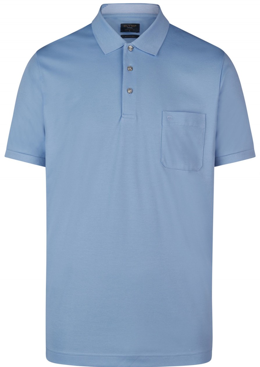 T-Shirts & Polos OLYMP Olymp | Olymp Poloshirt - Casual Fit - Active Dry - Hellblau