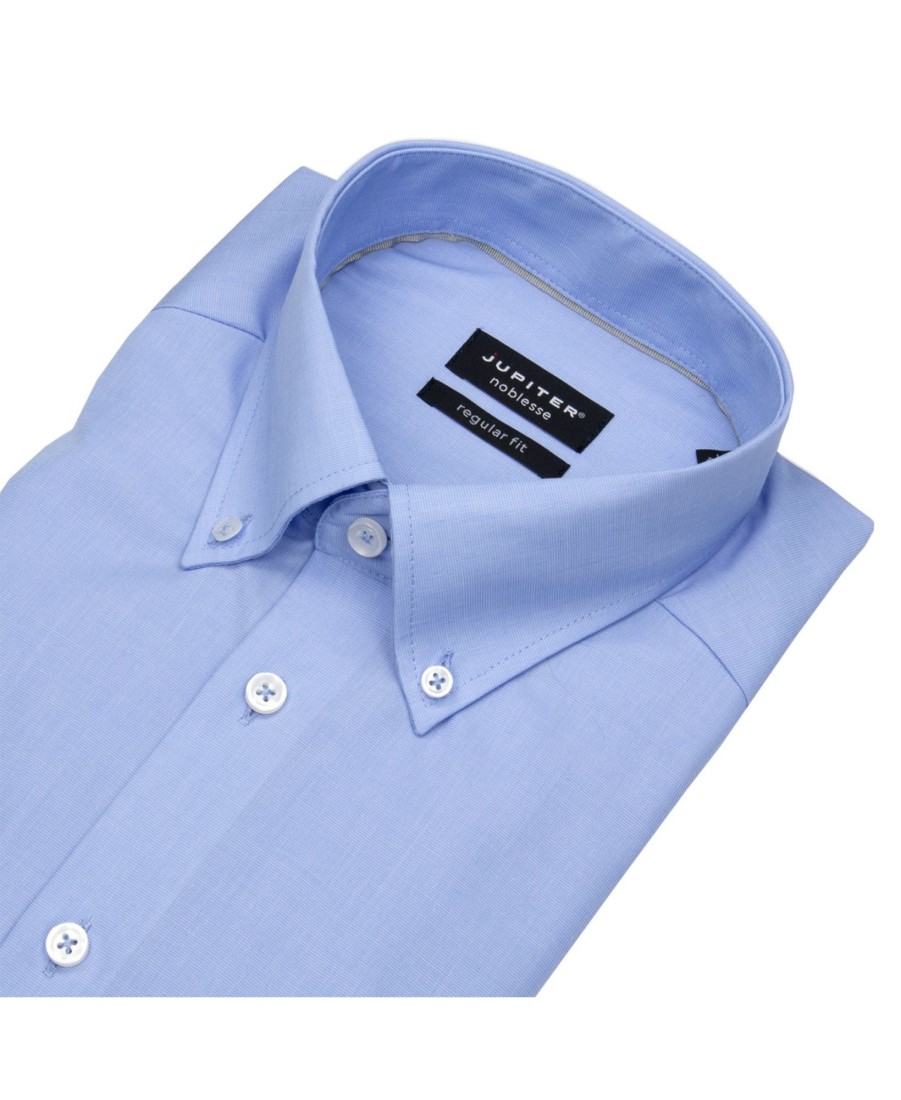 Hemden Jupiter | Jupiter Hemd - Regular Fit - Fil-A-Fil - Button Down - Hellblau