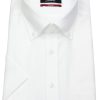 Hemden Seidensticker | Seidensticker Halbarmhemd - Regular Fit - Button Down Kragen - Weis