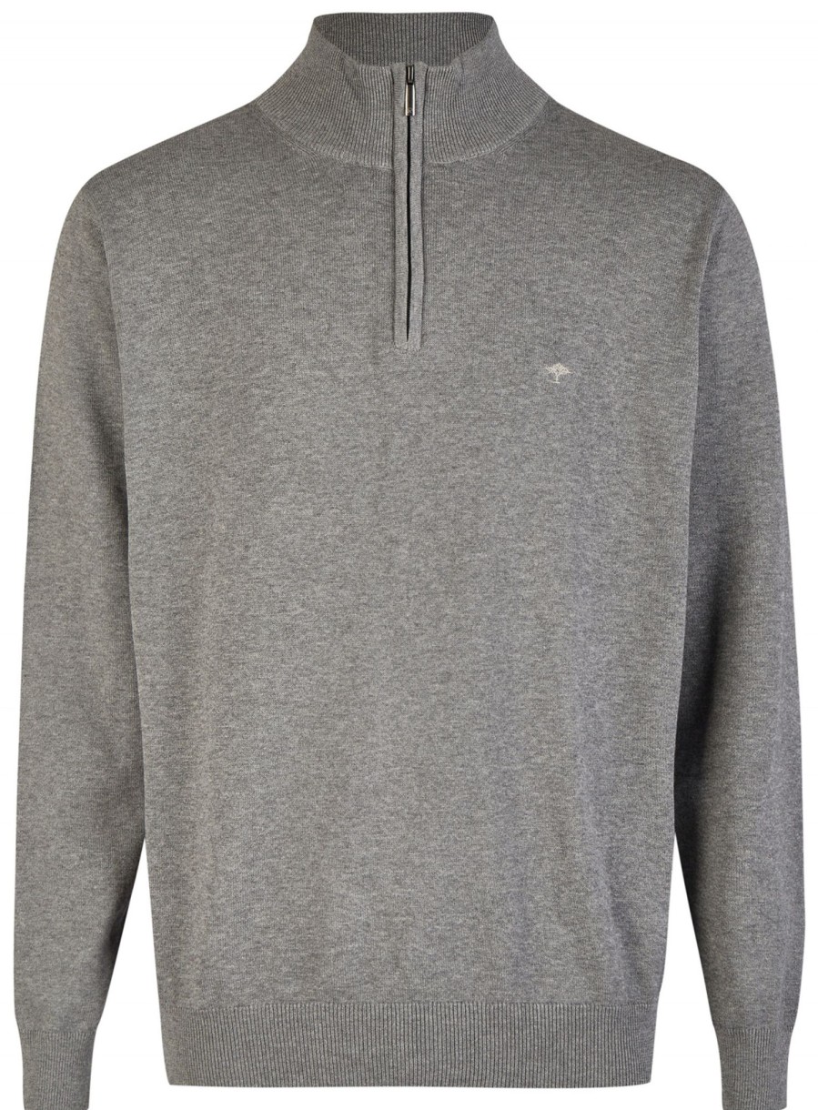 Pullover & Strick Fynch-Hatton | Fynch-Hatton Pullover - Casual Fit - Troyer - Grau