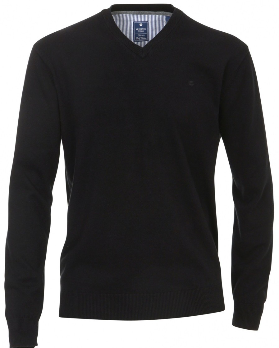 Pullover & Strick Redmond | Redmond Pullover - V-Ausschnitt - Schwarz