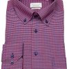 Hemden Eterna | Eterna Hemd - Comfort Fit - Button Down - Rot / Dunkelblau