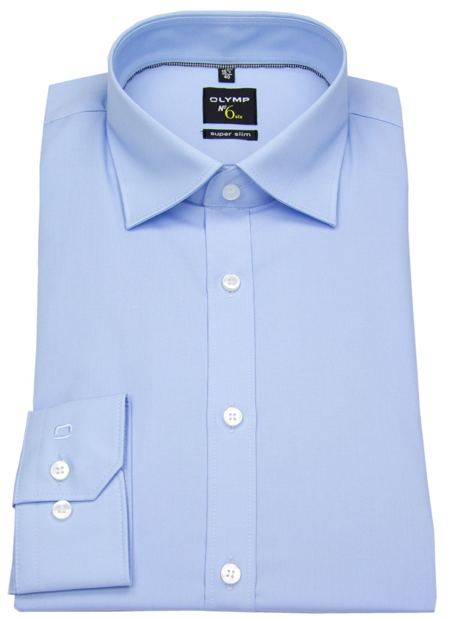 Hemden OLYMP | Olymp Hemd - No. Six Super Slim - Under Button Down - Hellblau