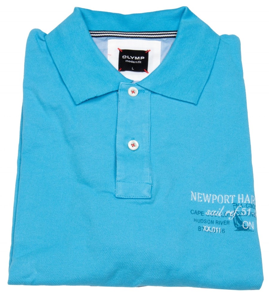 T-Shirts & Polos OLYMP Olymp | Olymp Poloshirt - Modern Fit - Turkis