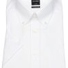 Hemden OLYMP | Olymp Kurzarmhemd - Luxor Modern Fit - Button-Down-Kragen - Weis - Ohne Ovp