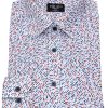 Hemden Marvelis | Marvelis Hemd - Body Fit - Kontrastknopfe - Print - Blau / Rot / Weis