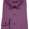 Hemden Eterna | Eterna Hemd - Modern Fit - Button Down - Rot / Dunkelblau - Ohne Ovp