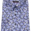 Hemden Eterna | Eterna Kurzarmhemd - Modern Fit - Button Down - Blau / Beige