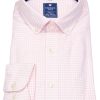 Hemden Redmond | Redmond Hemd - Comfort Fit - Button Down Kragen - Kariert - Rosa / Weis - Ohne Ovp