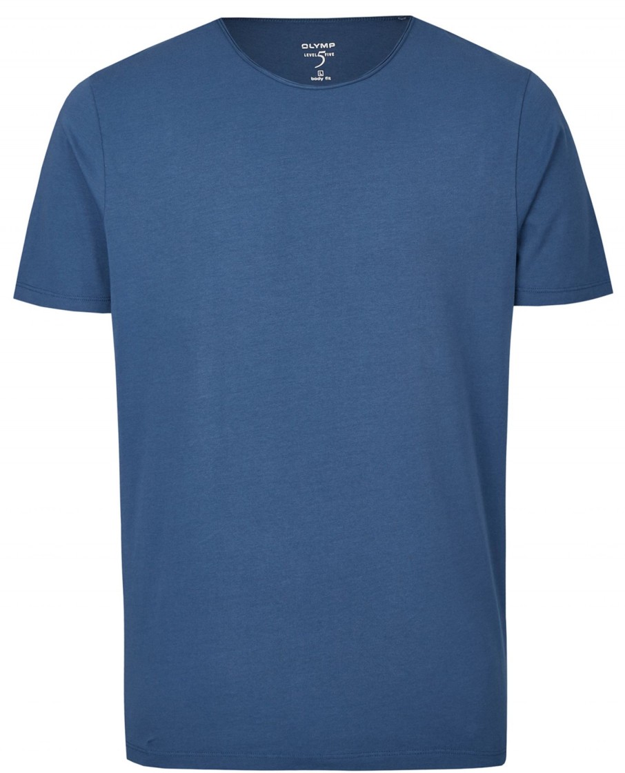 T-Shirts & Polos OLYMP Rundhals-Ausschnitt | Olymp Level Five Body Fit - T-Shirt - Rundhals-Ausschnitt - Indigo