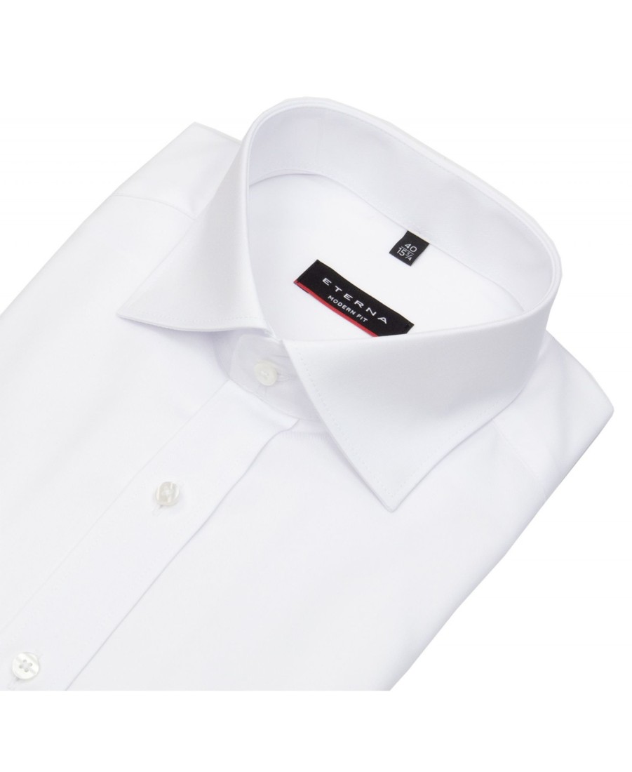 Hemden Eterna | Eterna Hemd - Modern Fit - Cover Shirt - Extra Blickdicht - Weis - Ohne Ovp