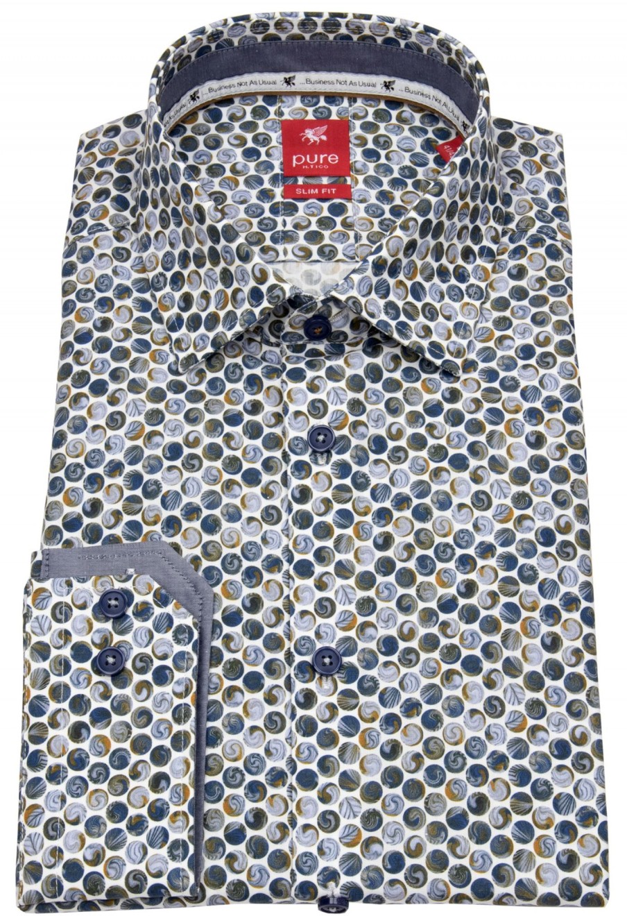 Hemden Pure | Pure Hemd - Slim Fit - Print - Mehrfarbig - Ohne Ovp