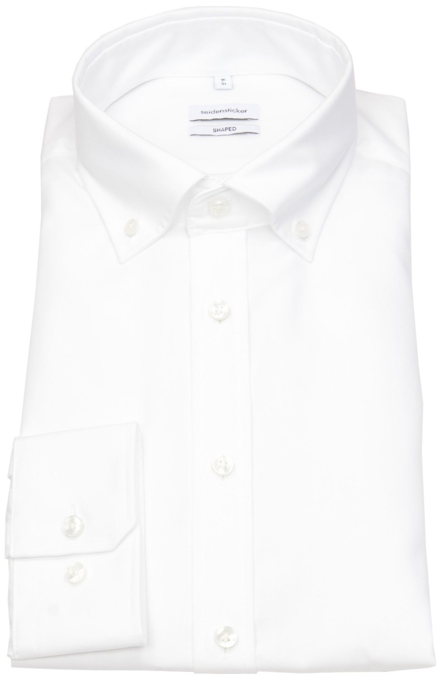 Hemden Seidensticker | Seidensticker Hemd - Shaped Fit - Button Down Kragen - Weis