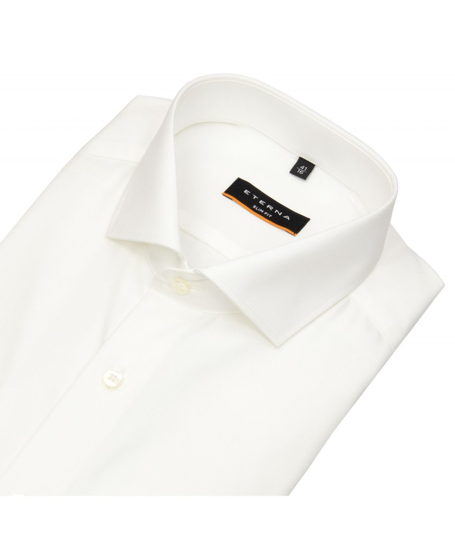 Hemden Eterna | Eterna Hemd - Slim Fit - Haikragen - Cover Shirt - Extra Blickdicht - Champagner