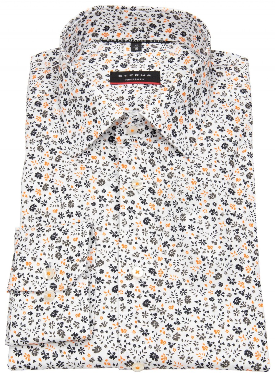 Hemden Eterna | Eterna Hemd - Modern Fit - Performance Shirt - Mehrfarbiger Print - Ohne Ovp