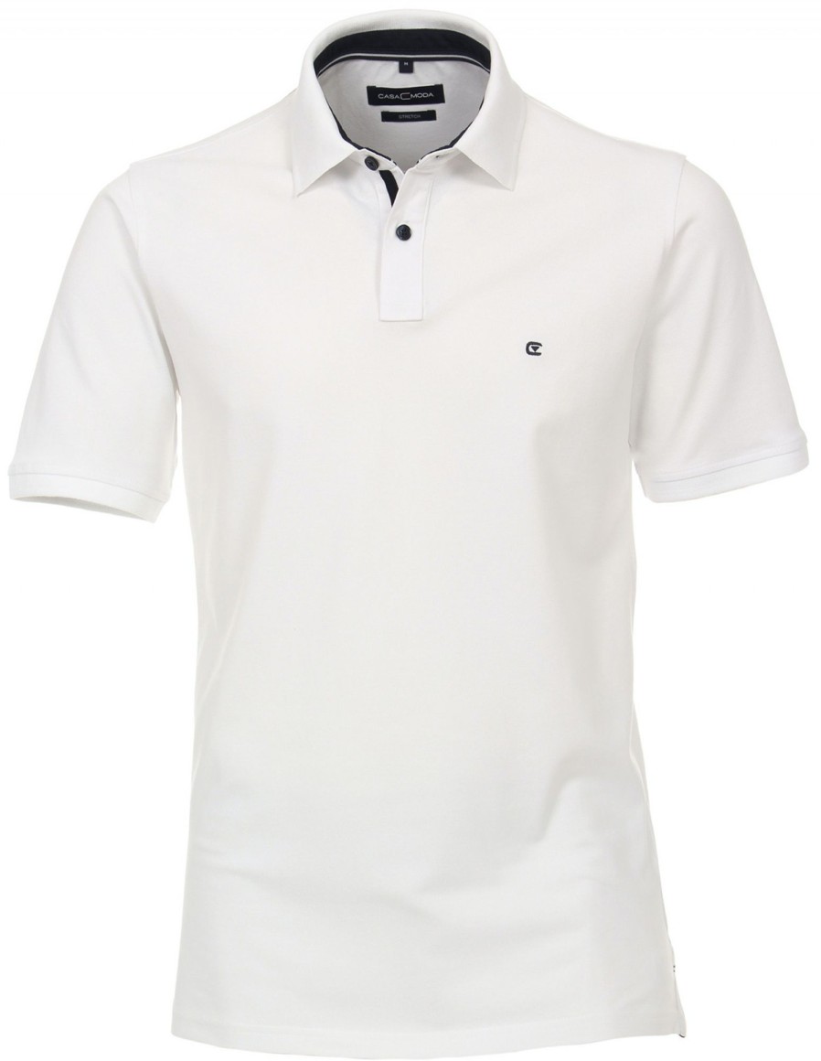 T-Shirts & Polos Casa Moda Casa Moda | Casa Moda Poloshirt - Regular Fit - Weis