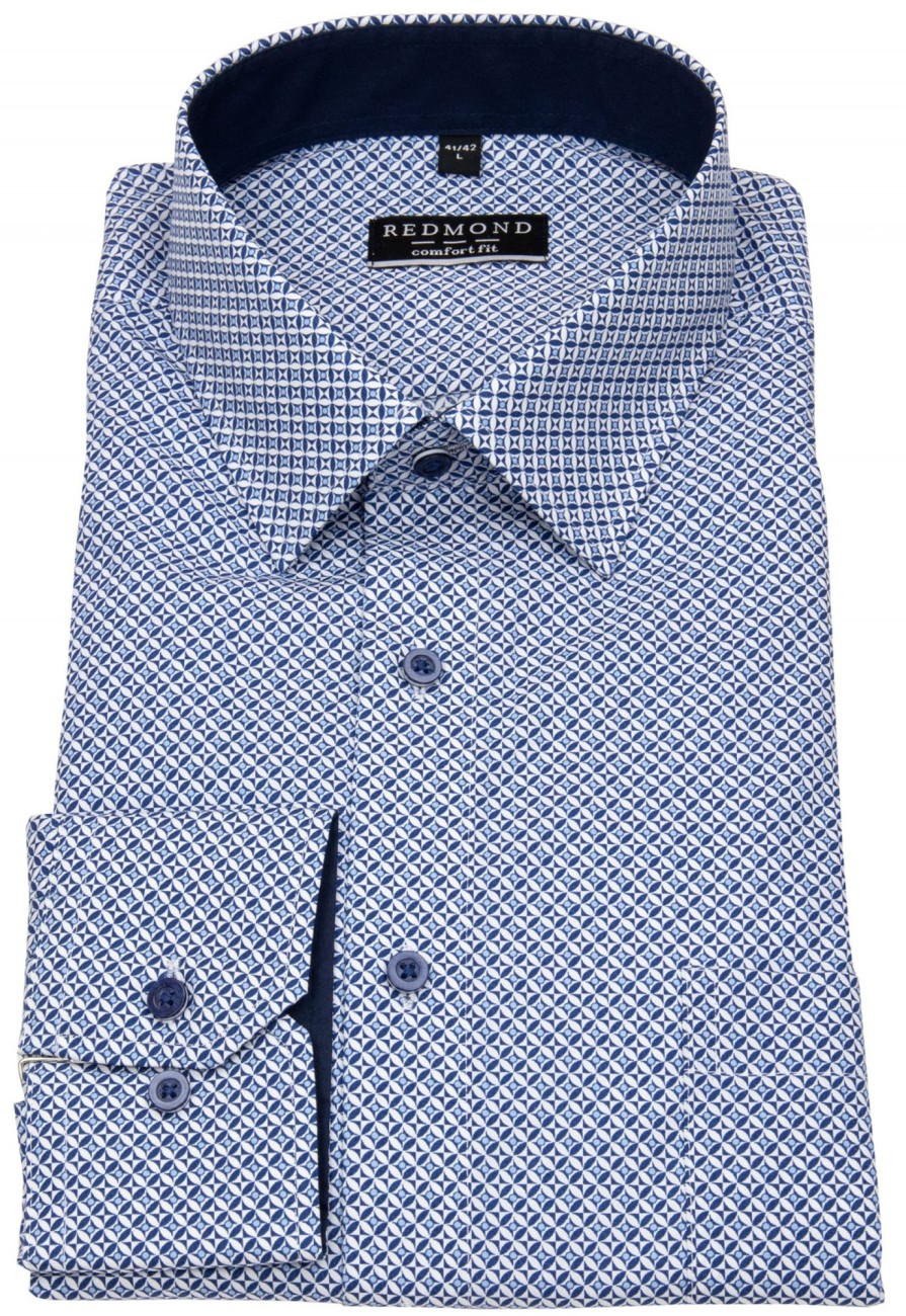 Hemden Redmond | Redmond Hemd - Comfort Fit - Print - Blau / Weis