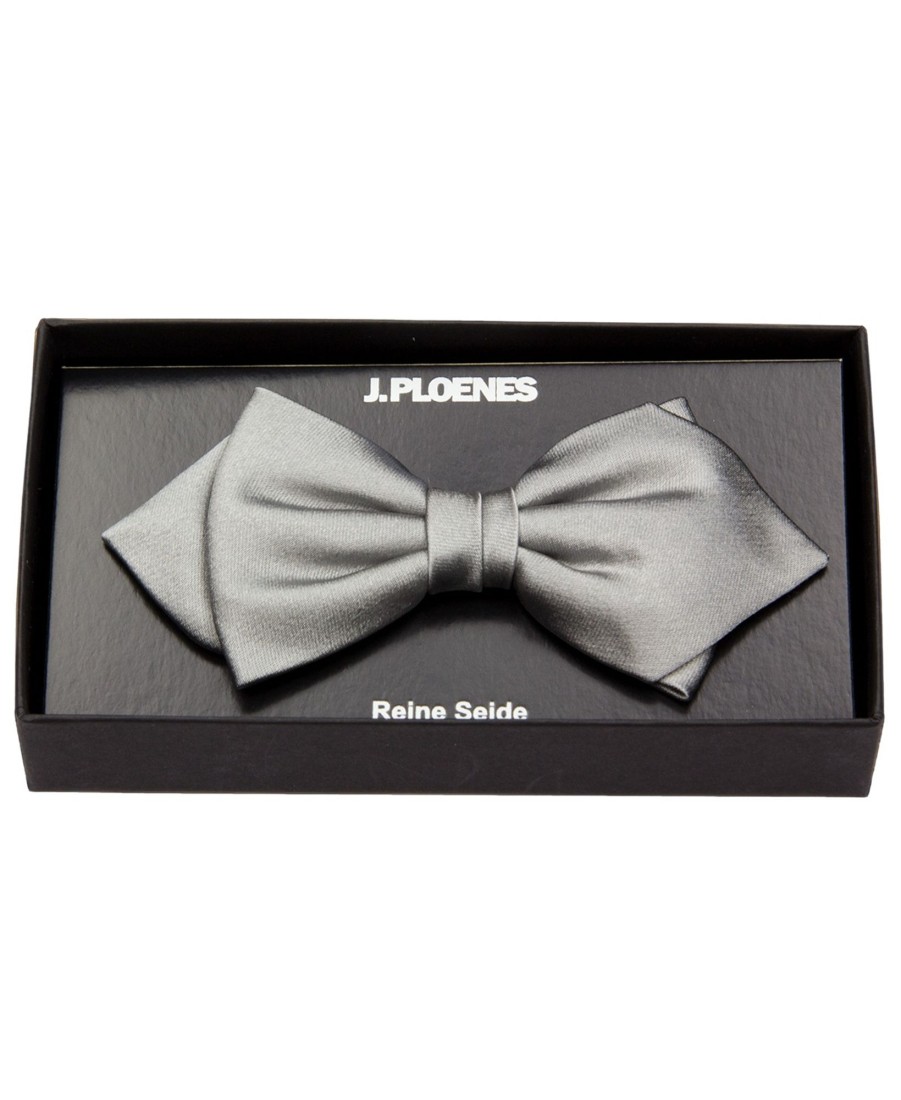 Accessoires J. Ploenes | J. Ploenes Schleife / Fliege - Seide - Spitz - Grau