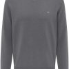 Pullover & Strick Fynch-Hatton | Fynch-Hatton Pullover - Casual Fit - V-Ausschnitt - Grau