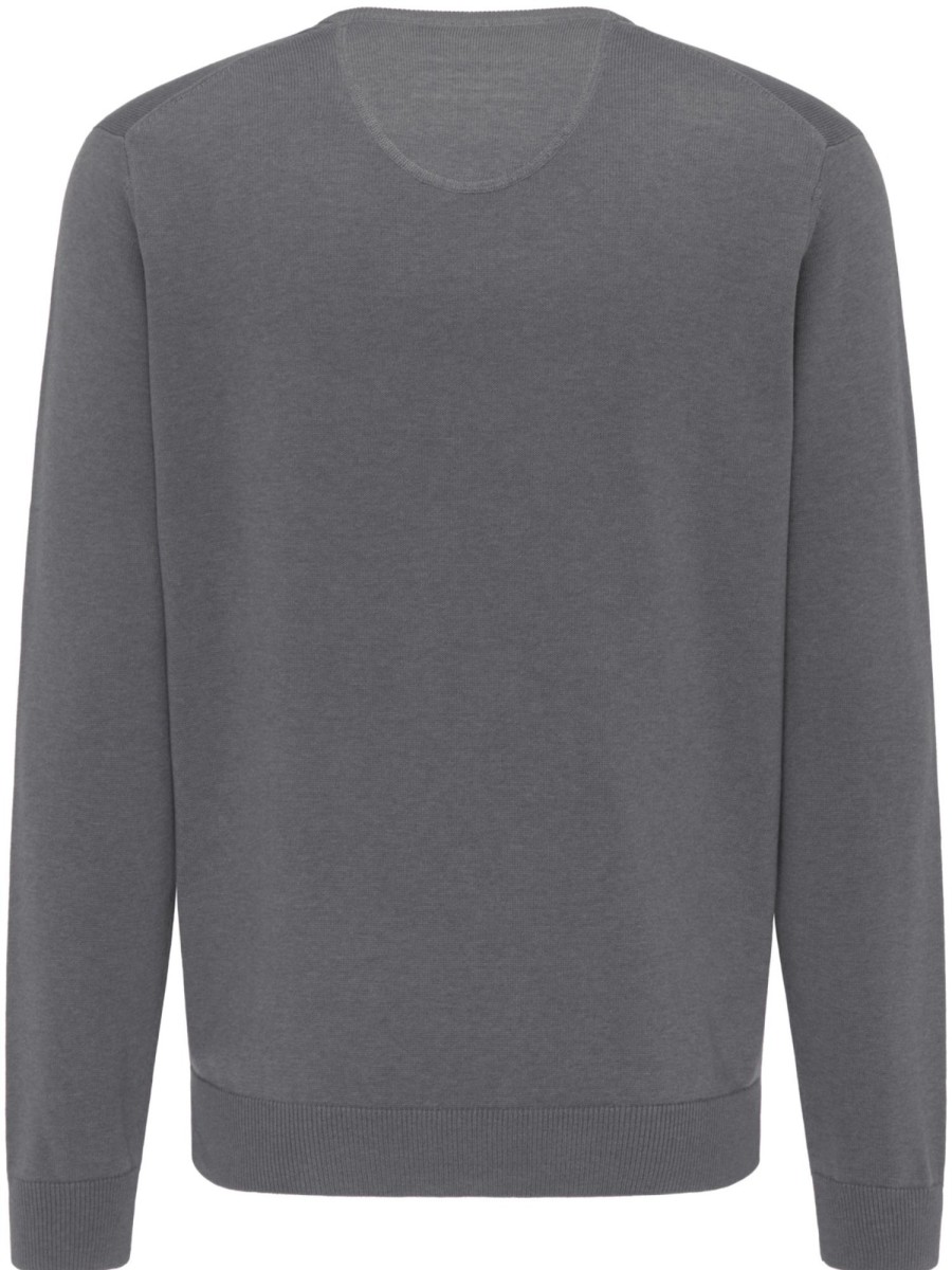 Pullover & Strick Fynch-Hatton | Fynch-Hatton Pullover - Casual Fit - V-Ausschnitt - Grau