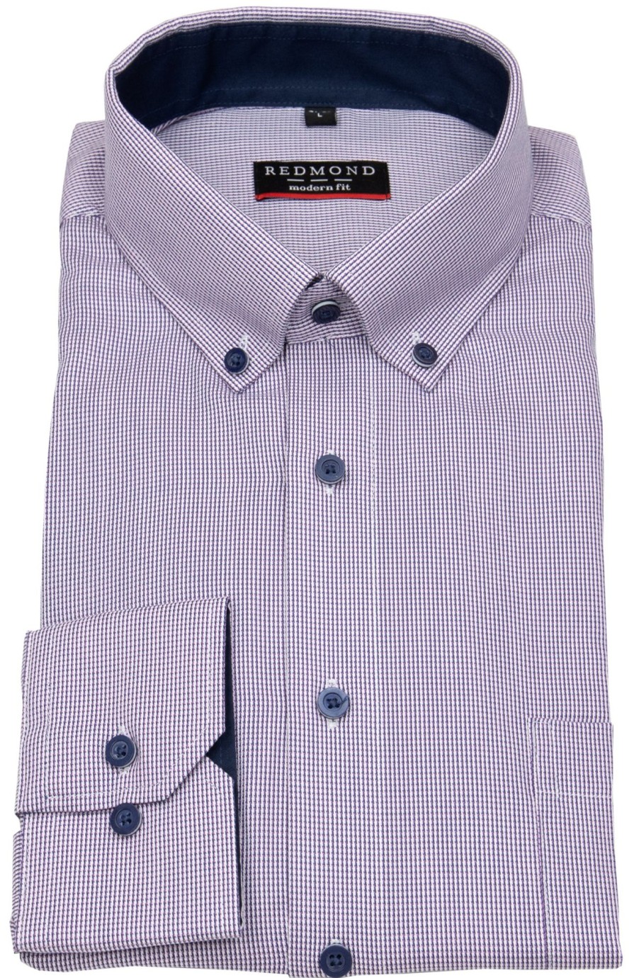 Hemden Redmond | Redmond Hemd - Modern Fit - Button Down Kragen - Struktur - Rose