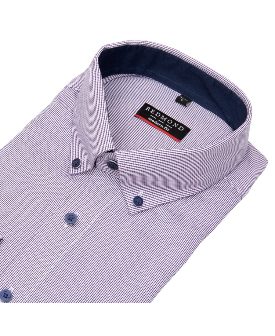 Hemden Redmond | Redmond Hemd - Modern Fit - Button Down Kragen - Struktur - Rose