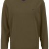 Pullover & Strick Fynch-Hatton | Fynch-Hatton Pullover - Casual Fit - V-Ausschnitt - Deep Forest