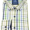 Hemden Redmond | Redmond Hemd - Comfort Fit - Button Down Kragen - Bio Baumwolle - Kariert - Mehrfarbig - Ohne Ovp