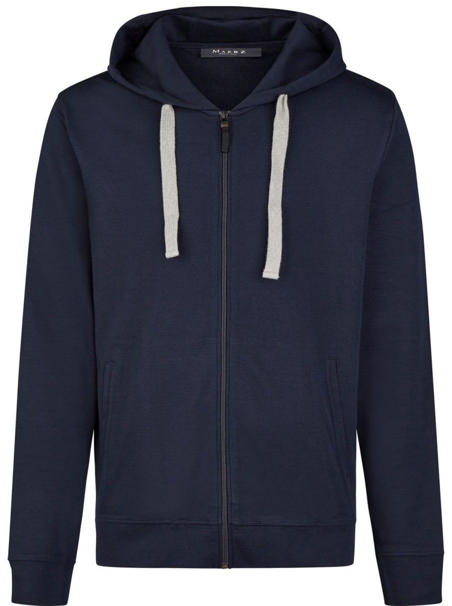 Pullover & Strick MAERZ Muenchen | Maerz Muenchen Sweatjacke - Modern Fit - Dunkelblau