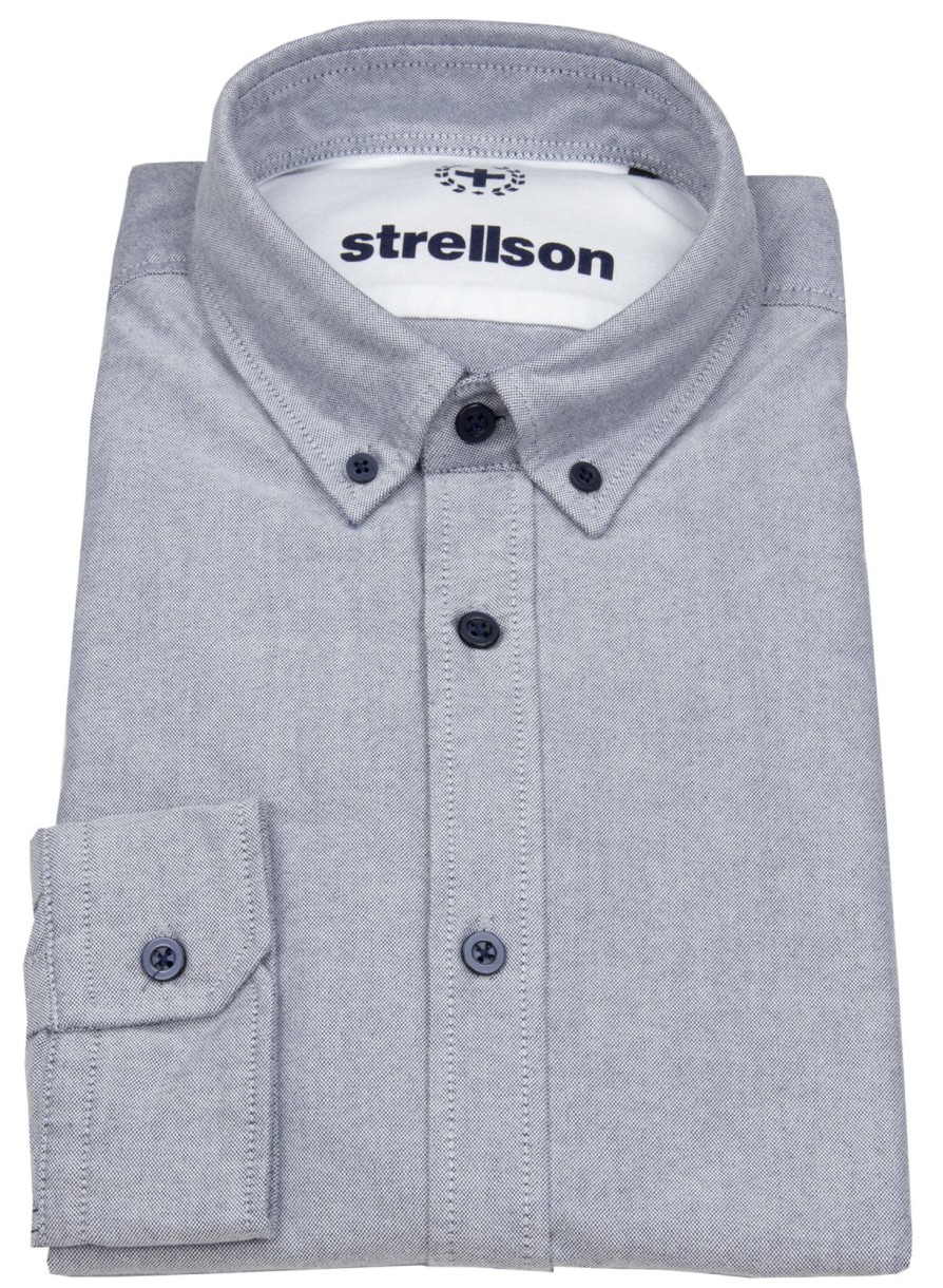 Hemden Strellson | Strellson Hemd - Casual Fit - Button Down Kragen - Blau