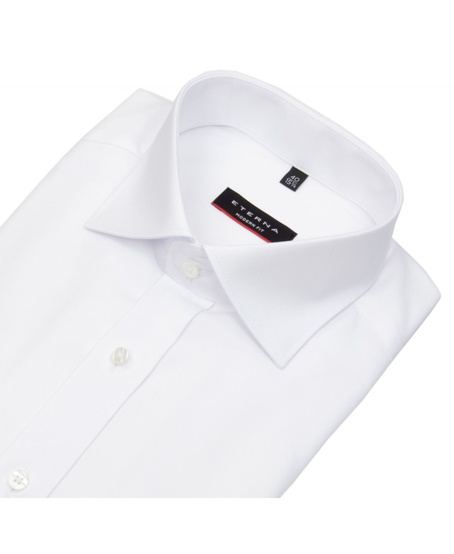 Hemden Eterna | Eterna Hemd - Modern Fit - Cover Shirt - Extra Blickdicht - Weis