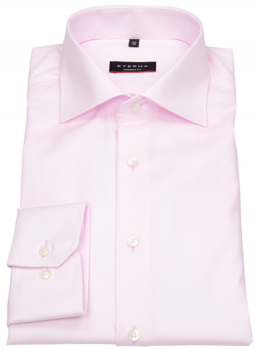 Hemden Eterna | Eterna Hemd - Modern Fit - Cover Shirt - Extra Blickdicht - Rose - Ohne Ovp