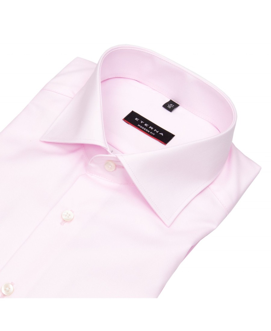 Hemden Eterna | Eterna Hemd - Modern Fit - Cover Shirt - Extra Blickdicht - Rose - Ohne Ovp