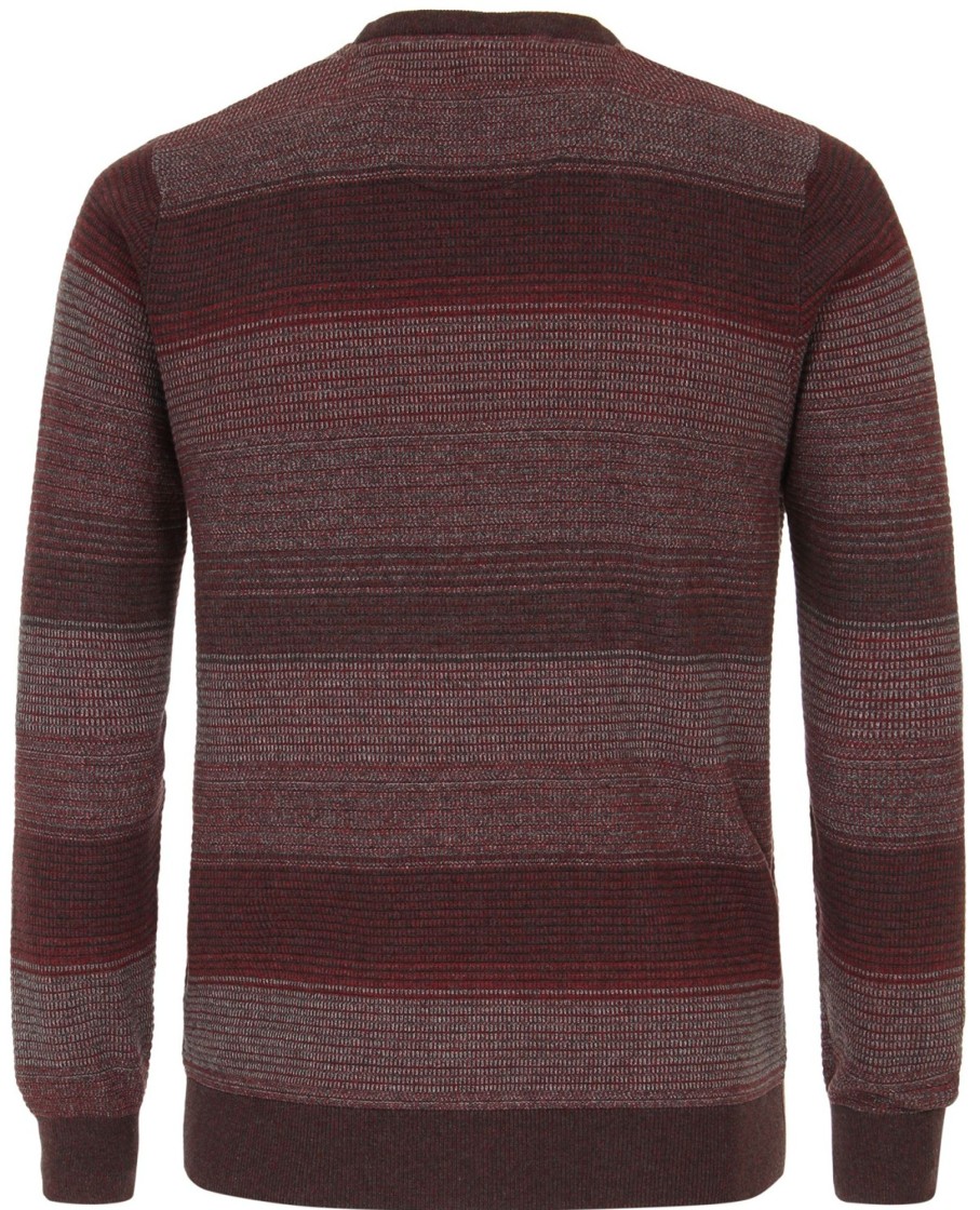 Pullover & Strick Casa Moda | Casa Moda Pullover - Rundhals Ausschnitt - Rot